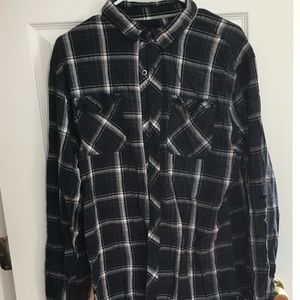 Black design casual button up